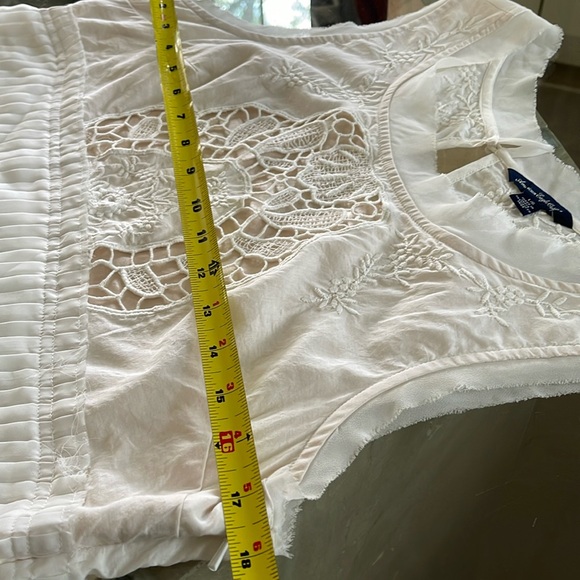 American Eagle, L, lovely, cotton/polyester, pleated poly from the bodice down. - Picture 5 of 11